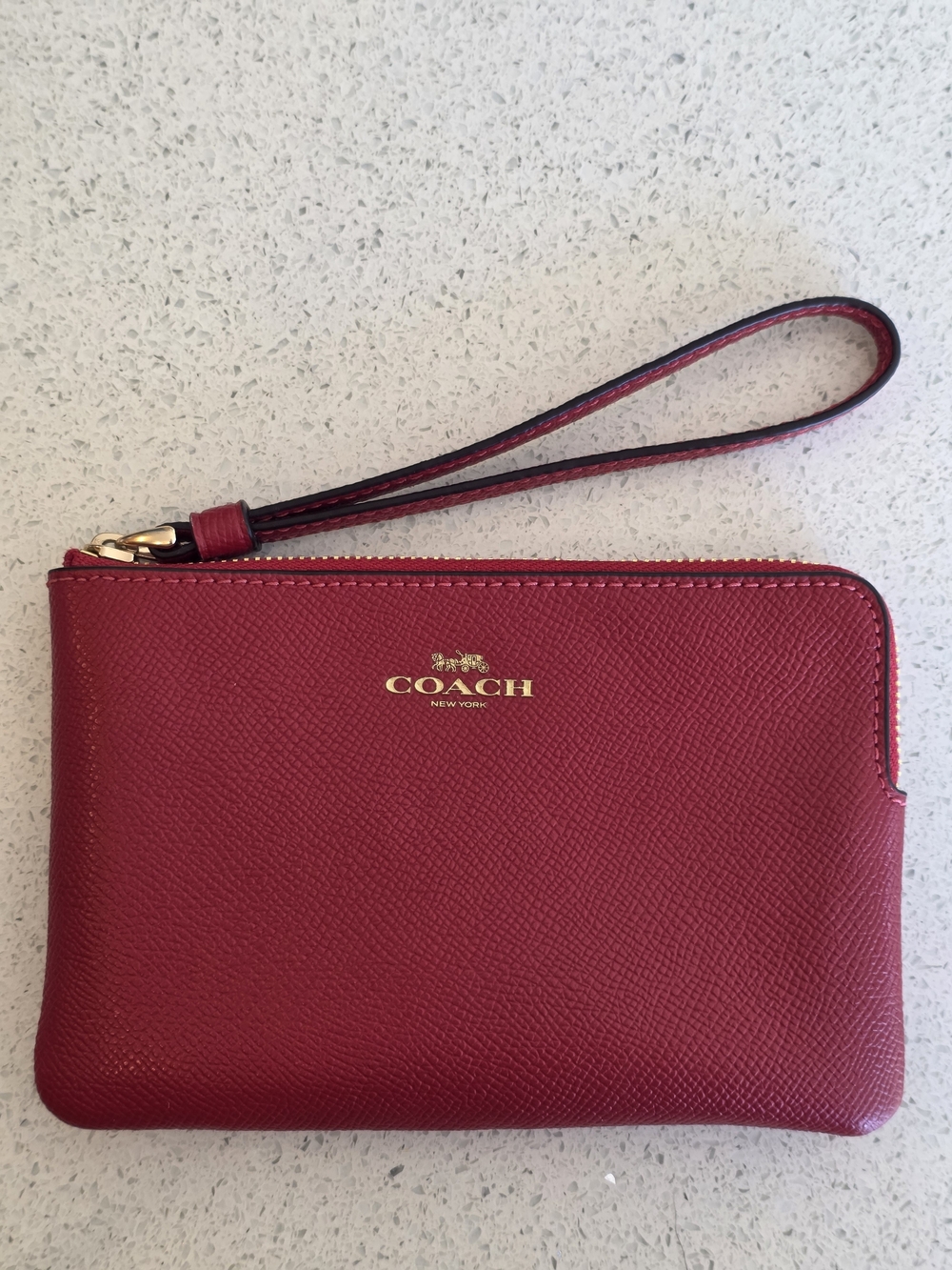 COACH Red Leather Wristlet